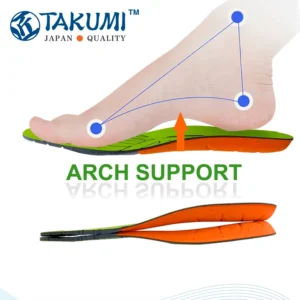 Takumi arch support insole underside showing grip layer