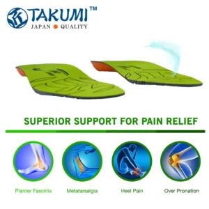 Takumi Premium Arch Support Sport Insole shown inside work shoe